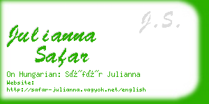 julianna safar business card